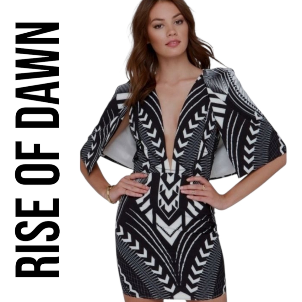 Black and White Patterned Dress